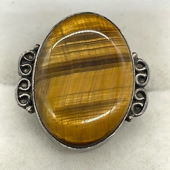 Tiger Eye 925 Ring - Picture 1 of 4